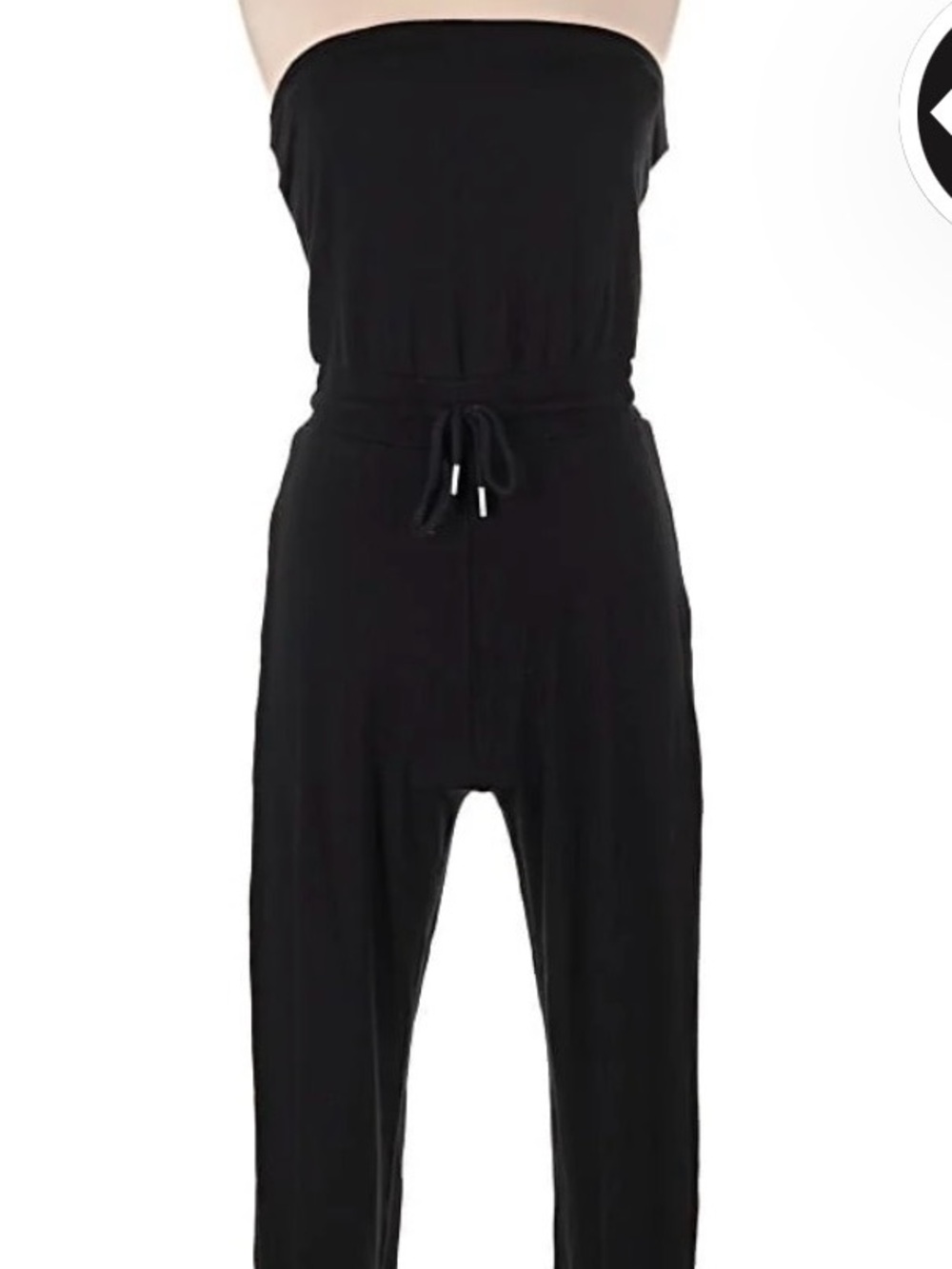 l*space Black Strapless Drawstring Jumpsuit